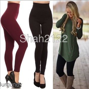 High Waisted Fleece Lined Leggings Comfy